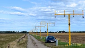 Frangible masts installed