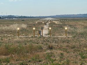 LED approach lighting installation at Uşak Airport runway 09/27 by AES Airport Solutions