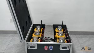 Solar Airfield lights inside the charger box