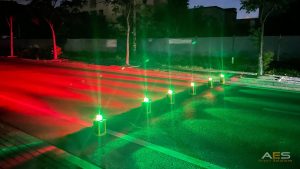 High intensity solar light, green/red configuration